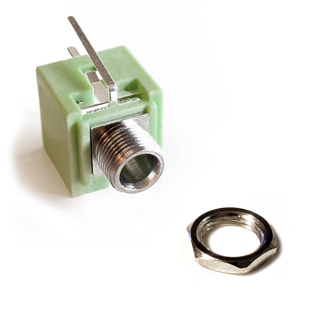 WQP-WQP419GR Qingpu 3.5mm Eurorack TRS Stereo Jack PC Pin With Hex Nut