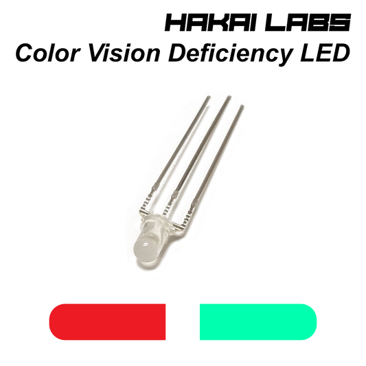 DDE-0016-00 Hakai Labs 3mm バイカラー 2 リード 色覚異常 LED