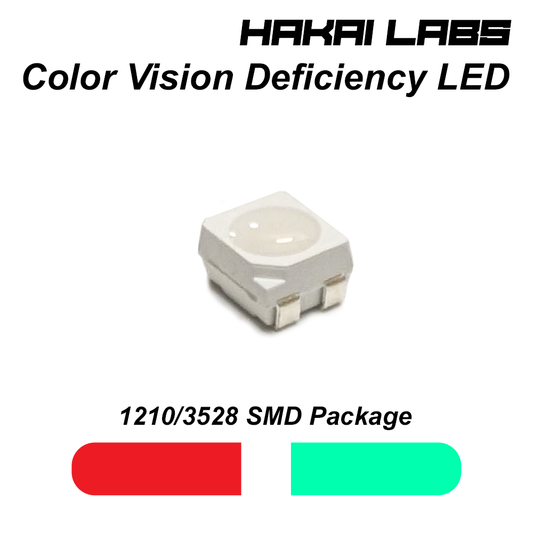 DDE-0016-00 Hakai Labs 3mm バイカラー 2 リード 色覚異常 LED